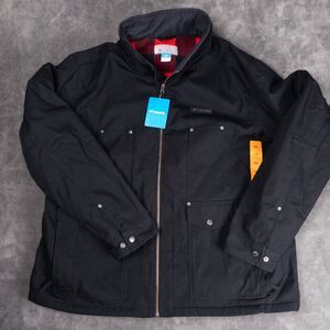 NWT Columbia Mens Loma Vista Workwear Fleece Lined Jacket Corduroy Red Black XXL